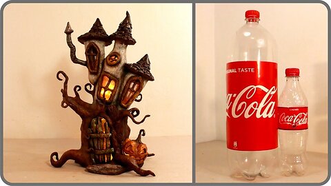 ❣DIY Haunted Fairy House Lamp Using Coke Plastic Bottles❣