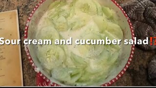 Cucumber and sour cream salad#CoolSummerDesert