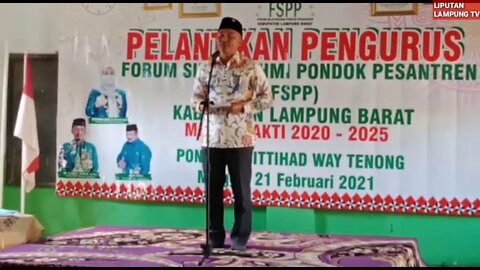 Bupati Parosil Mabsus Hadiri Pelantikan Pengurus Forum Silaturahmi Pondok Pesantren Lampung Barat