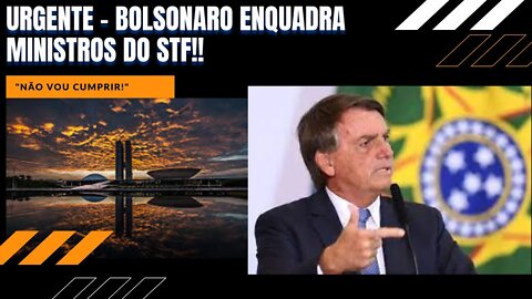 URGENTE - BOLSONARO PERDE A LINHA E COLOCA NO SEU LUGAR Moraes e ministros do TSE