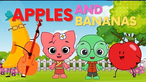 Apples and Bananas Song | Learning Vowels | Nursery Rhymes + Kids Songs