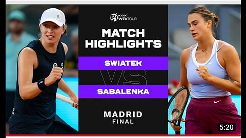 Iga Swiatek vs. Aryna Sabalenka | 2023 Madrid Final | WTA Match Highlights