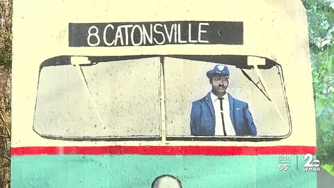 Mural honors one of the first Black men to drive streetcars in Maryland