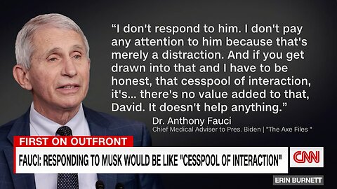 Anthony Fauci Responds To Elon Musk...
