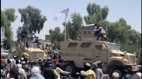 Taliban Parading of American Armored Military Vehicles