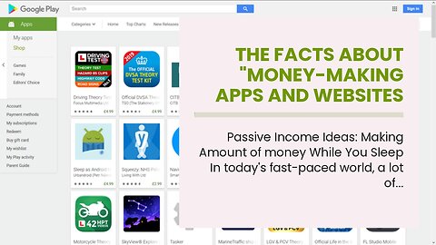 The Facts About "Money-Making Apps and Websites You Need to Know About" Revealed