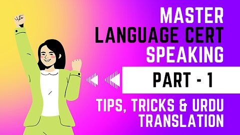 Language Cert Part-1 tips, tricks & example question | Language Cert Speaking | B2 | Urdu/Hindi