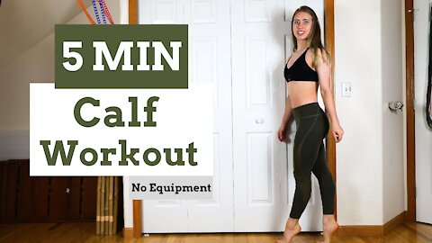 5 MIN CALF WORKOUT - Tone your lower legs with this quick finisher / No equipment | Selah Myers