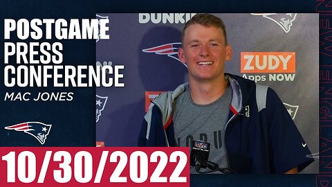 Mac Jones Press Conference - October 30, 2022 (NFL Patriots vs Jets Postgame)