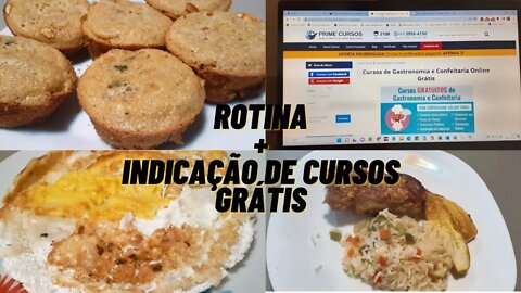 VLOG|ROTINA ALIMENTAR|INDICAÇÃO DE CURSOS GRÁTIS