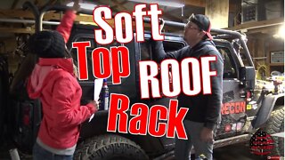 BEST roof rack for a soft top jeep with Sunrider! (Rooftop Tent Solution)