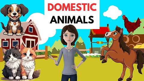 Domestic Animal Names | Learn Domestic Animals Sounds and Names