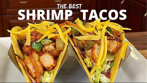 YOU GOTTA TRY THESE GRILLED SHRIMP TACOS ONCE! EASY SHRIMP TACOS cc by Rockin Robin Cooks 🦐 🌮