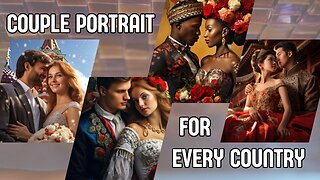Asking AI To Create A Wedding Couple Portrait For Every Country
