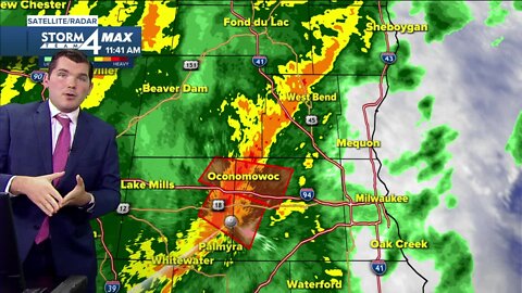 Tornado Warning issued for Waukesha, Jefferson counties