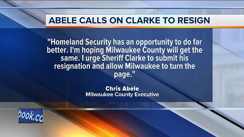 Milwaukee County Executive Chris Abele calls on Sheriff David Clarke to resign