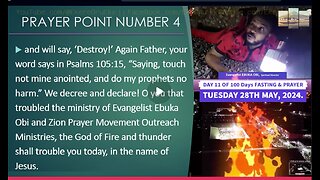 Day 11 of 100 Days FASTING and PRAYER, TUESDAY 28TH MAY, 2024