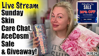 Live Sunday Skin Care Chat, AceCosm Sale + Giveaway! Code Jessica10 Saves you 20% during sale