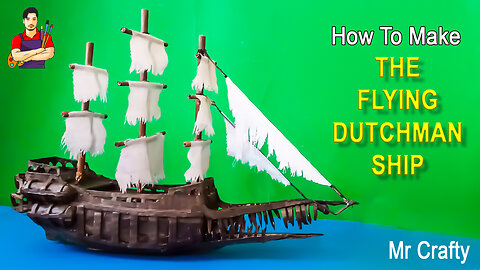 How i made Flying Dutchman Ship with cardboard | Mr Crafty | Artist Abdullah Yamin