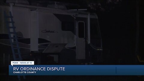 Charlotte County man challenging ordinance banning living in an RV on his property