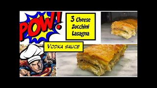 Three Cheese Zucchini Lasagna KETO GLUTEN FREE ITALIAN