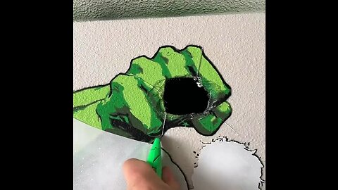 Men make hulk on wall incredible work never seen