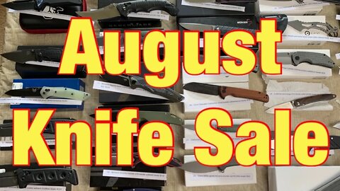 August Knife Sale List and payment information below