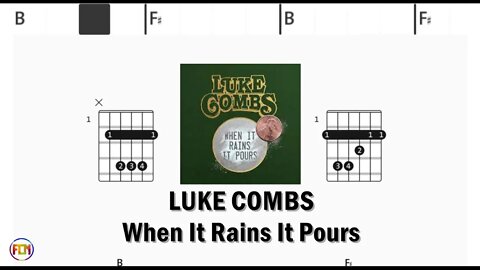 LUKE COMBS When It Rains It Pours - (Chords & Lyrics like a Karaoke) HD