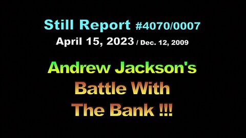 Andrew Jackson's Battle With the Bank, 4070, 0007