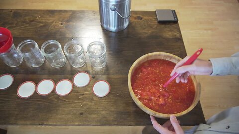 How to make Easy Fresh Tomato Sauce with NO Machine for Canning | Long term storage and preserving.