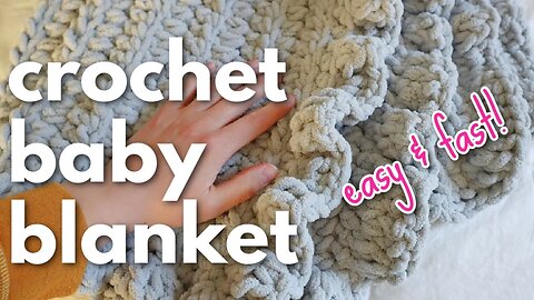 Chunky Crochet Baby Blanket Pattern (with Easy Ruffle Border!)