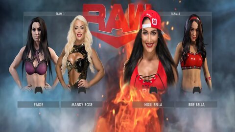 WWE 2k22 Bella Twins VS Paige N Mandy Rose