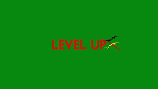 Flash Level Up Glitch Text Effect Green Screen Overlay Motion Graphics 4K UHD Copyright Free