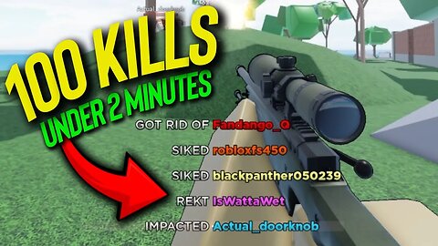 100 NO SCOPES UNDER 2 MINUTES IN ROBLOX