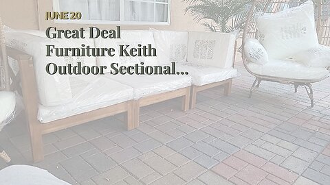 Great Deal Furniture Keith Outdoor Sectional Sofa Set Acacia Wood