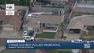 1-year-old pulled from backyard pool in Glendale