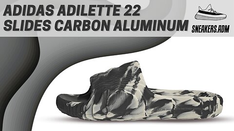 Adidas Adilette 22 Slides Carbon Aluminum - GX6947 - @SneakersADM