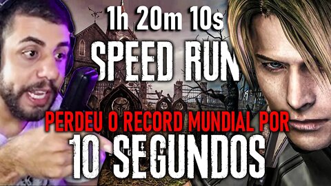 PERDEU o RECORD MUNDIAL por 10 SEGUNDOS! - SPEEDRUN react RESIDENT EVIL 4