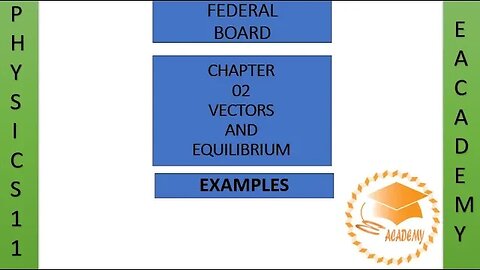 Physics| Class 11| Chapter 2| Vectors and Equilibrium| Examples