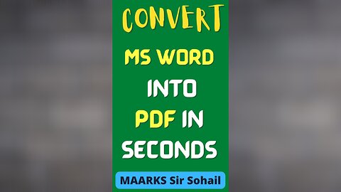 how to convert word to pdf in laptop