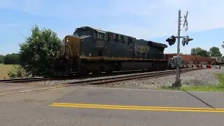 CSX I137 Westbound Intermodal Train Part 2 from Westfield Rd. Creston, Ohio July 4, 2022