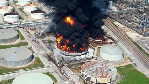 THE 3TH WORLD LARGEST REFINERY IN LOUISIANA IS BURNING