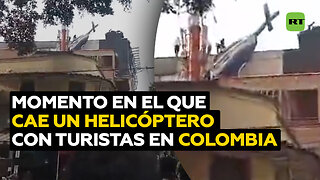 En Colombia un helicóptero privado choca con turistas a bordo