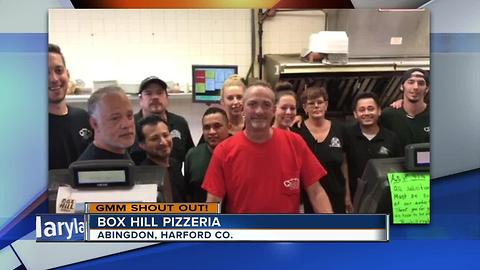 Box Hill Pizzeria in Abingdon says Good Morning Maryland