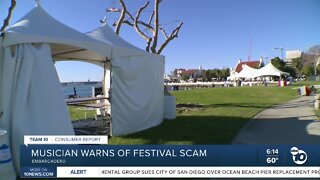 Musician warns of festival scam