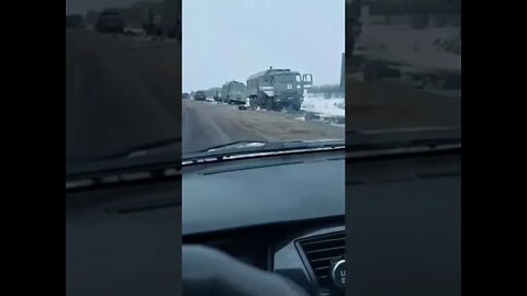 🇺🇦Graphic War 18+🔥Liquidated Convoy of Russian Military, Highway Kharkiv to Staryi, Ukraine #Shorts