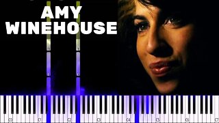 ❤️ Amy Winehouse - Back to Black Piano Instrumental with Musical Notes