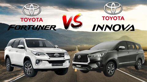 Toyota Fortuner Vs Toyota Innova 2022 Specs comparison