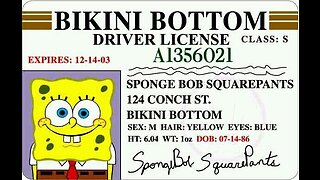 Spongebob's Driver's License Has Pedophile Jeffrey Epstein's Home Address ? WOW