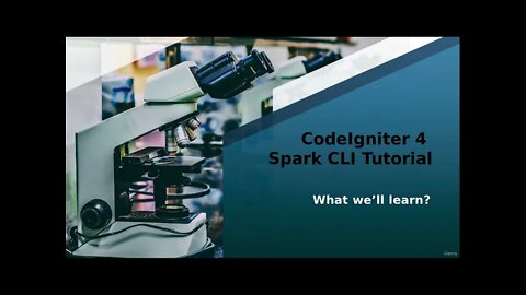 Learn CodeIgniter 4 Spark CLI Tutorial Step by Step